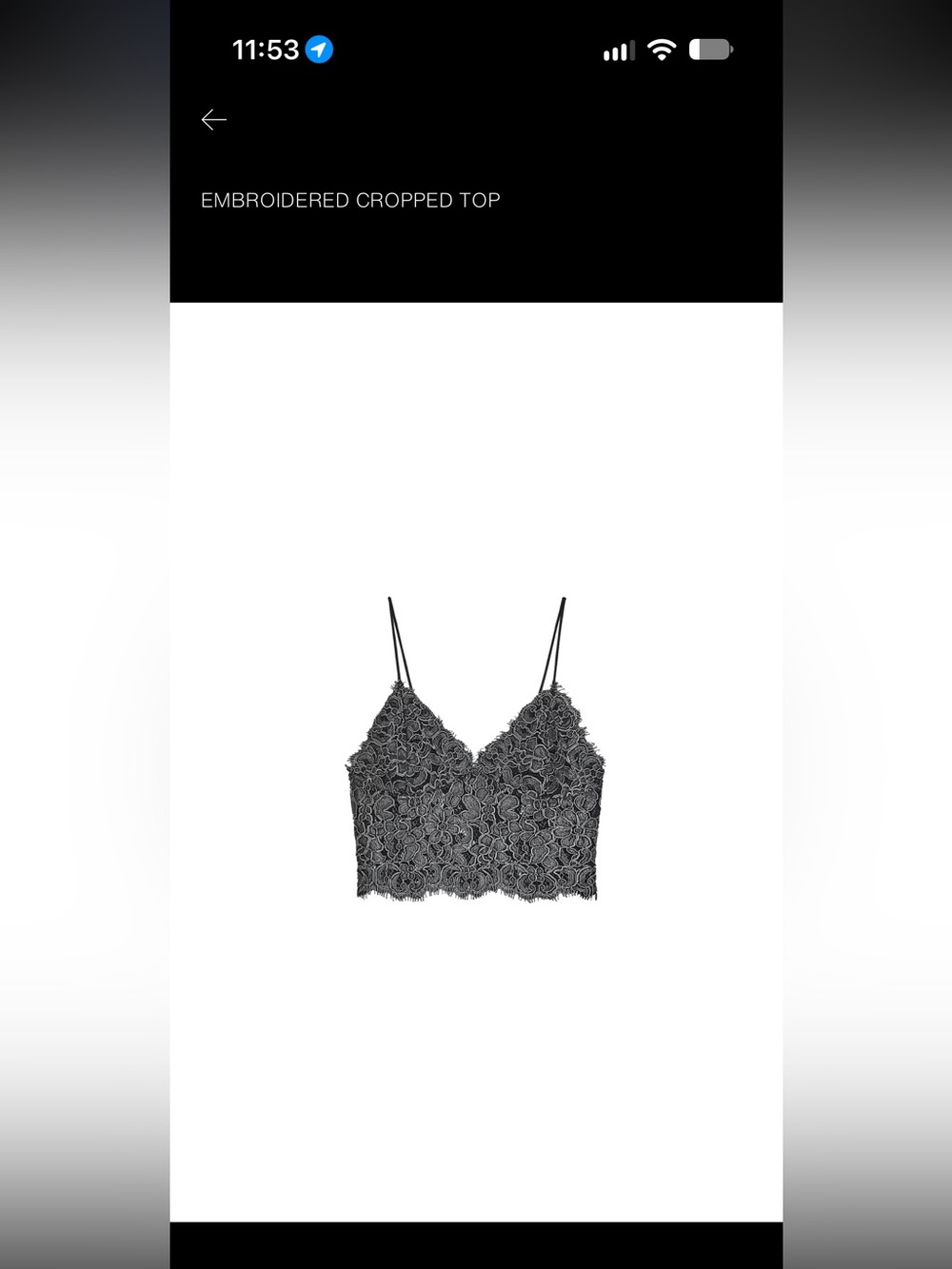 Zara Lace Cami in Black Medium